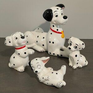 VINTAGE 1960's Disney 101 Dalmatians Ceramic Porcelain Figurines Set Of 4